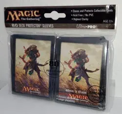 Ultra Pro Magic MTG 80 Deck Protector Sleeves Mentor of Heroes Ajani - Image 1