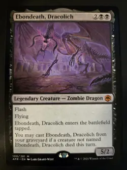 Ebondeath, Dracolich NM Adventures in the Forgotten Realms MTG FREE SHIPPING - Image 1