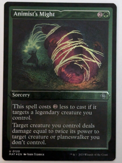 Animist's Might - Near Mint - Etched Foil - MAT - MTG - Image 1