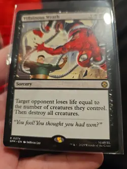 Villainous Wrath R MTG Marvel's Spider-Man Magic The Gathering 074 - Image 2