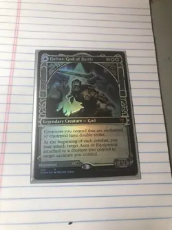 1x NM Halvar, God Of Battle (SHOWCASE FOIL) - Kaldheim MTG pack fresh mint - Image 1