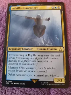 MTG Assassins Creed - Achilles Davenport NM (Pack-To-Sleeve) (g131) - Image 1