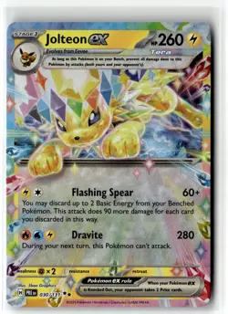 Jolteon ex ⭐ 030/131 Holo Double Rare Prismatic Evolutions 2025 Pokemon NM - Image 1