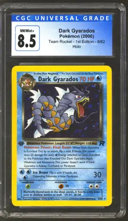 Pokemon Team Rocket 1st Edition Dark Gyarados 8/32 CGC 8.5 - Image 1