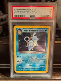 Pokemon Dark Blastoise Holo 2000 Rocket PSA 5 - Image 1