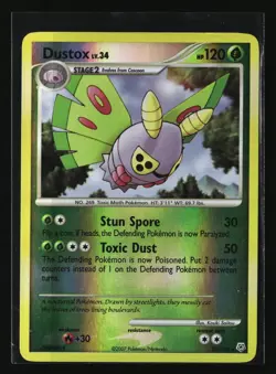 Pokemon DUSTOX 25/130 Reverse Holo (2007 Diamond and Pearl) LP/Light Play - Image 1