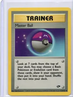 Pokemon - Master Ball #116/132 - Gym Challenge - - Lightly played - Image 1