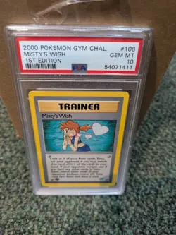 Misty's Wish 108/132 PSA 10 1st First Ed. - 2000 Pokemon Gym Challenge RARE - Image 1