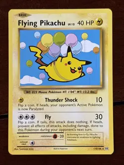 Pokemon XY Evolutions Flying Pikachu 110/108 Rare - Image 1