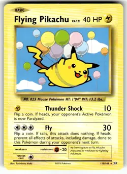 Flying Pikachu 110/108 Pokemon XY Evolutions 2016 Regular LP - Image 1