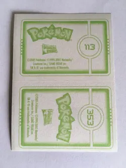 STICKER POKEMON HOLO FOIL N°113 CHANSEY N°353 SHUPPET MERLIN TOPPS SERIE 2005 - Image 2