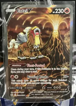 Pokemon Entei V Ultra Rare Holo GG36/GG70 Crown Zenith Galarian Gallery English - Image 1