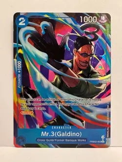 ONE PIECE MR. 3 (GALDINO) PRB02-009 ALT ART RARE ENG PREMIUM BOOSTER 2 PRB02 NEW - Image 1