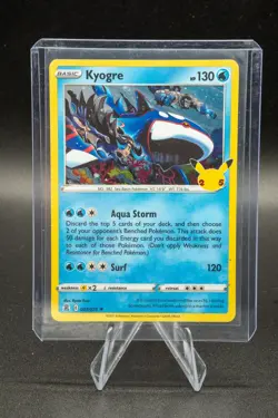 Pokemon TCG 25th Anniversary Celebrations Kyogre Holo Rare Card 003/025 NM - M - Image 5