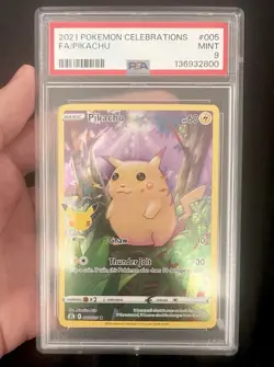 Pokemon Pikachu TCG Holo Rare Card Celebrations 005/025 PSA9/ Potential 10 - Image 1
