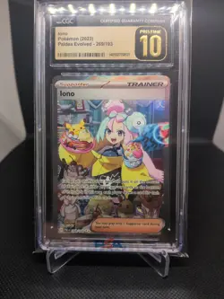 Pokemon Card Iono 269/193 Full Art SIR Paldea Evolved GEM MINT CGC 10 Graded - Image 1