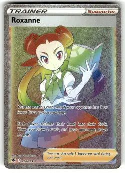 Roxanne - 206/189 - Pokemon Astral Radiance Sword & Shield Secret Rare Card NM - Image 1