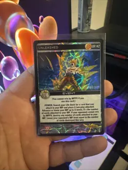 Dragon Ball Z TCG Panini Vengeance UR142 Unleashed Foil Ultra Rare DBZ Card - Image 1