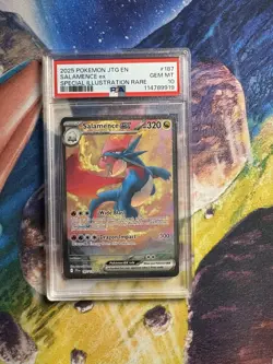 Pokemon TCG Salamence EX Dragon Card 187/159 Journey Together PSA 10 Gem Mint - Image 3