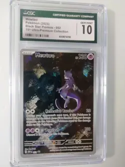 🤩👉Mewtwo 052 Sv: Scarlet & Violet Promo Cards Holo CGC GEM MINT 10 🤩🤩 - Image 1