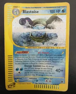 Pokemon Card-Blastoise-Holo-Expedition-4/165-ENG - Image 1
