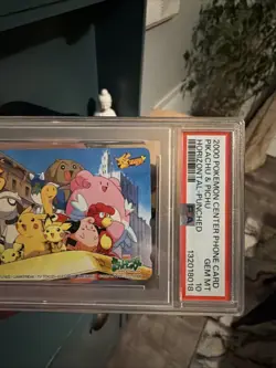 2000 Japanese Pokemon Center Phone Card Pikachu & Pichu PSA 10 - Image 4