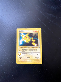 Pokemon Card Vintage 1999 Pikachu Black Star 1st Movie Promo 4 Gold Stamp WOTC - Image 1