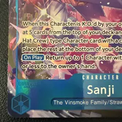 Sanji OP11-051 SR Alt Art A Fist of Divine Speed ONE PIECE Card NM English - Image 5