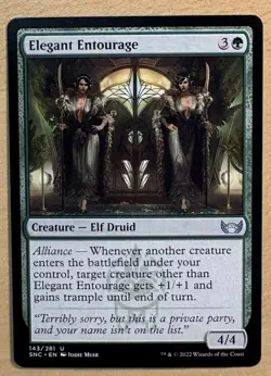 MTG Elegant Entourage Card, New Capenna - Image 1