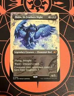 Maha, Its Feathers Night (Borderless) Bloomburrow Regular - Image 1