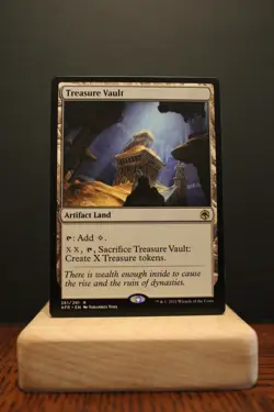 Treasure Vault Rare Land NM Adventures in the Forgotten Realms MTG Magic ManaFam - Image 1