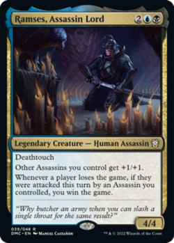 Slightly Played, French - 1 x MTG Ramses, Assassin Lord - Foil Commander: Domina - Image 1