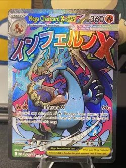 Mega Charizard X ex 023 Pokemon TCG Me: Mega Evolution Black Star Promo Holo - Image 3