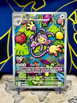 Pokemon TCG Ambipom 107/094 Phantasmal Flames Illustration Rare Holo NM - Image 1
