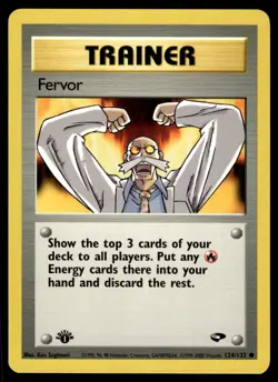 Pokemon TCG Gym Challenge 1st Edition #124/132 Fervor LP+ - Image 1