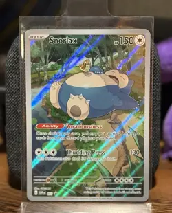 Snorlax # 051 Pokemon TCG 2023 Rare Holo Black Star Promo Scarlet Violet 151 - Image 1