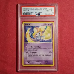 Pokemon 2004 DVD Promo: Jirachi 021 Black Star - PSA 8 - Image 1