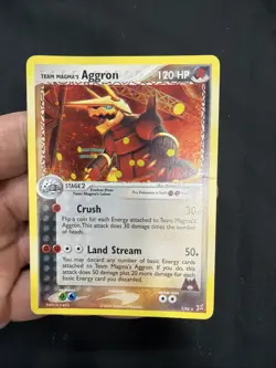 Pokemon TCG Team Magma's Aggron 7/95 EX Team Magma vs Team Aqua Holo Card MP - Image 1