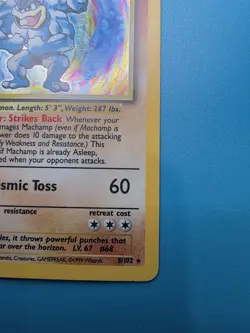 Pokemon Machamp 1st Edition 8/102 Unlimited Base Set 1999 Holo - Image 3