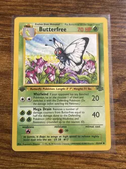 Pokemon TCG Butterfree Jungle 33/64 1st Edition Uncommon - Image 1