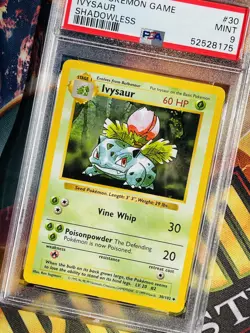1999 WOTC Pokemon Game Base Set Shadowless #30 Ivysaur PSA 9 MINT - Image 4