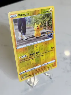 Pikachu (27) Reverse Holo Common Pokemon GO 027/078 LP - Image 5