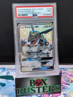 Pokemon Rayquaza GX Shiny Promo Hidden Fates 177a PSA 9 Mint - Image 1