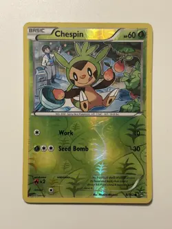 Pokemon TCG Chespin Reverse Holo 8/126 - Image 1