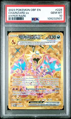 2023 Pokemon OBF En-Obsidian Flames #228 Charizard EX Hyper Rare PSA 10 - Image 1
