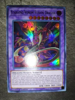Starving Venom Fusion Dragon - Super Rare 1st Edition FIGA-EN060 - YuGiOh - NM - Image 1
