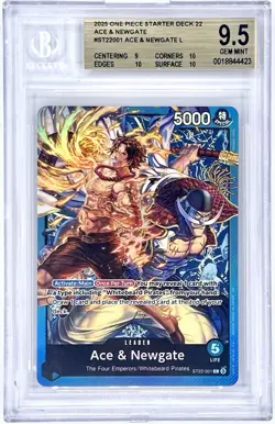 2025 ONE PIECE STARTER DECK ST22 | ACE & NEWGATE #001 | BGS 9.5 | GEM MINT - Image 1
