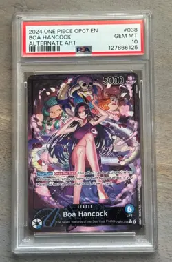 2024 ONE PIECE OP07-500 YEARS IN THE FUTURE ALT ART BOA HANCOCK PSA 10 Sequence - Image 1