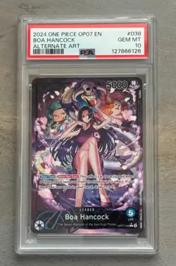 2024 ONE PIECE OP07-500 YEARS IN THE FUTURE ALT ART BOA HANCOCK PSA 10 Sequence - Image 3