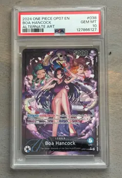 2024 ONE PIECE OP07-500 YEARS IN THE FUTURE ALT ART BOA HANCOCK PSA 10 Sequence - Image 5